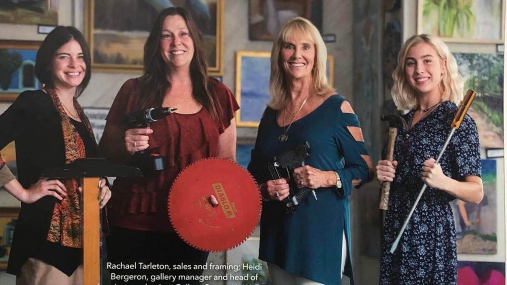 owner & employees of a baton rouge art gallery pictured for a magazine